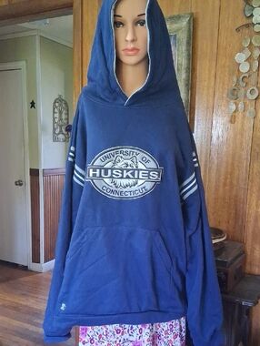 STARTER Navy and White Branded Hoodie with Star Logo